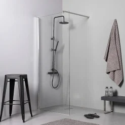 Panneau fixe pour porte de douche cm 100 verre clair 6 mm - walk in