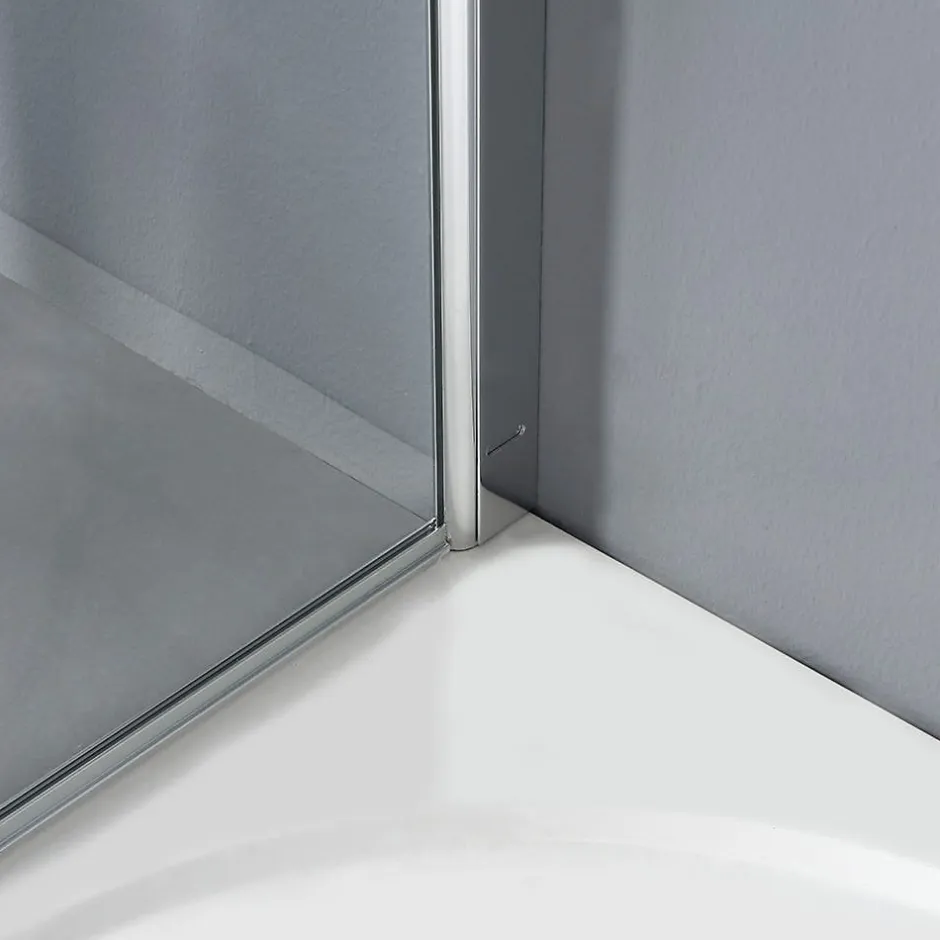 Panneau fixe pour porte de douche cm 100 verre clair 6 mm - walk in
