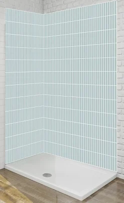 Ma nouvelle décoration Panneau Mural Alu Douche salle de bain KIT KAT Vert 120 cm x 210 cm Ma Nouvelle Déco* Panneau Mural De Salle De Bains