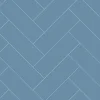 Ma nouvelle décoration Panneau mural Alu Douche Salle de Bain CHEVRON BLEU MAT DROITE 120 cm x 210 cm