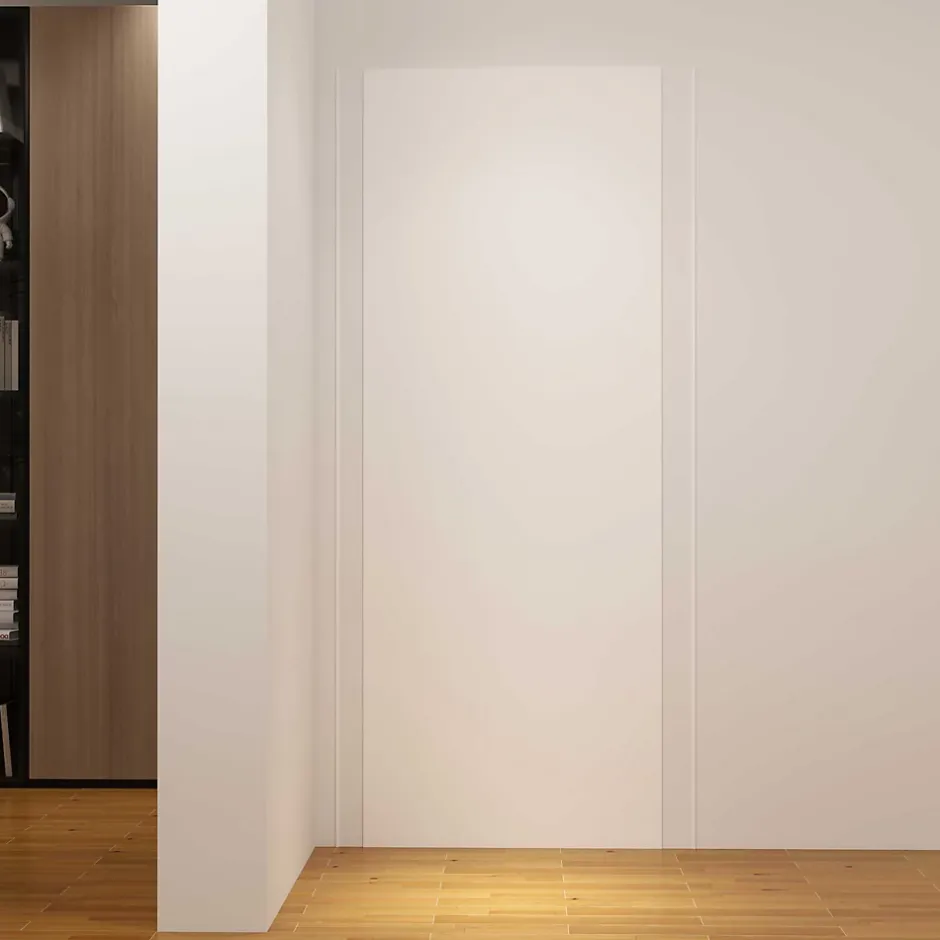 AICA Sanitaire Panneau mural de douche Blanc 80 x 210 cm mural aluminium avec 1 profile - Étanche, durable et facile à nettoyer