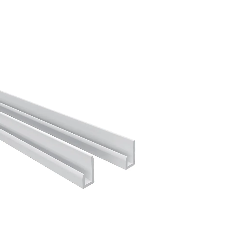 AICA Sanitaire Panneau mural de douche Blanc 40 x 210 cm mural aluminium avec 1 profile - Étanche, durable et facile à nettoyer* Panneau Mural De Salle De Bains