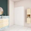 AICA Sanitaire Panneau mural de douche blanc 90x210cm,Panneaux muraux salle de bain habillage mural aluminium* Panneau Mural De Salle De Bains