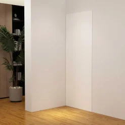 AICA Sanitaire Panneau mural de douche Blanc 90 x 210 cm mural aluminium - Étanche, durable et facile à nettoyer
