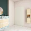AICA Sanitaire Panneau mural de douche Ivoire 100x210cm,Panneaux muraux salle de bain habillage mural aluminium