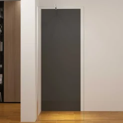AICA Sanitaire Panneau mural de douche Noir 120 x 210 cm mural aluminium avec 1 profile - Étanche, durable et facile à nettoyer* Panneau Mural De Salle De Bains