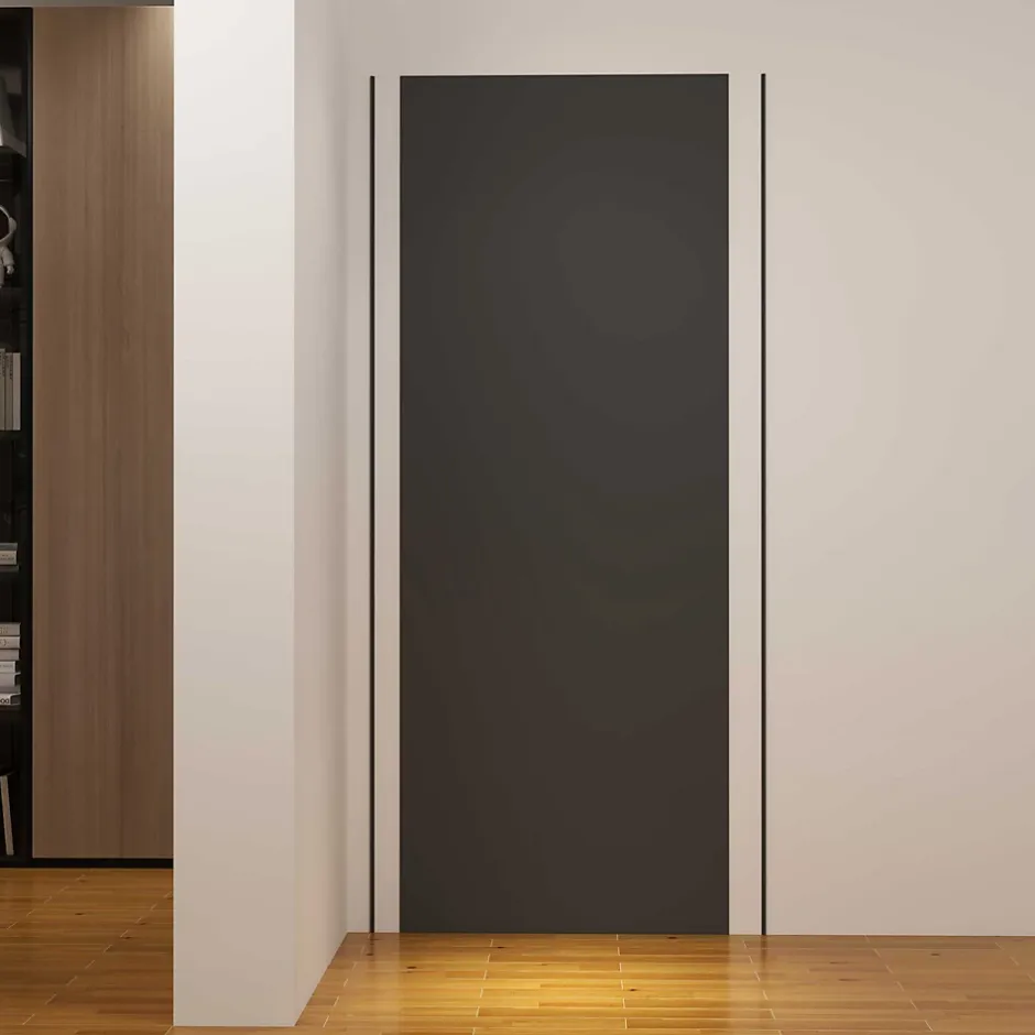 AICA Sanitaire Panneau mural de douche Noir 120 x 210 cm mural aluminium avec 1 profile - Étanche, durable et facile à nettoyer* Panneau Mural De Salle De Bains