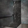 Autres Panneau mural de douche resine effet marbre noir 250x100 cm Natte d'etancheite periferique integree
