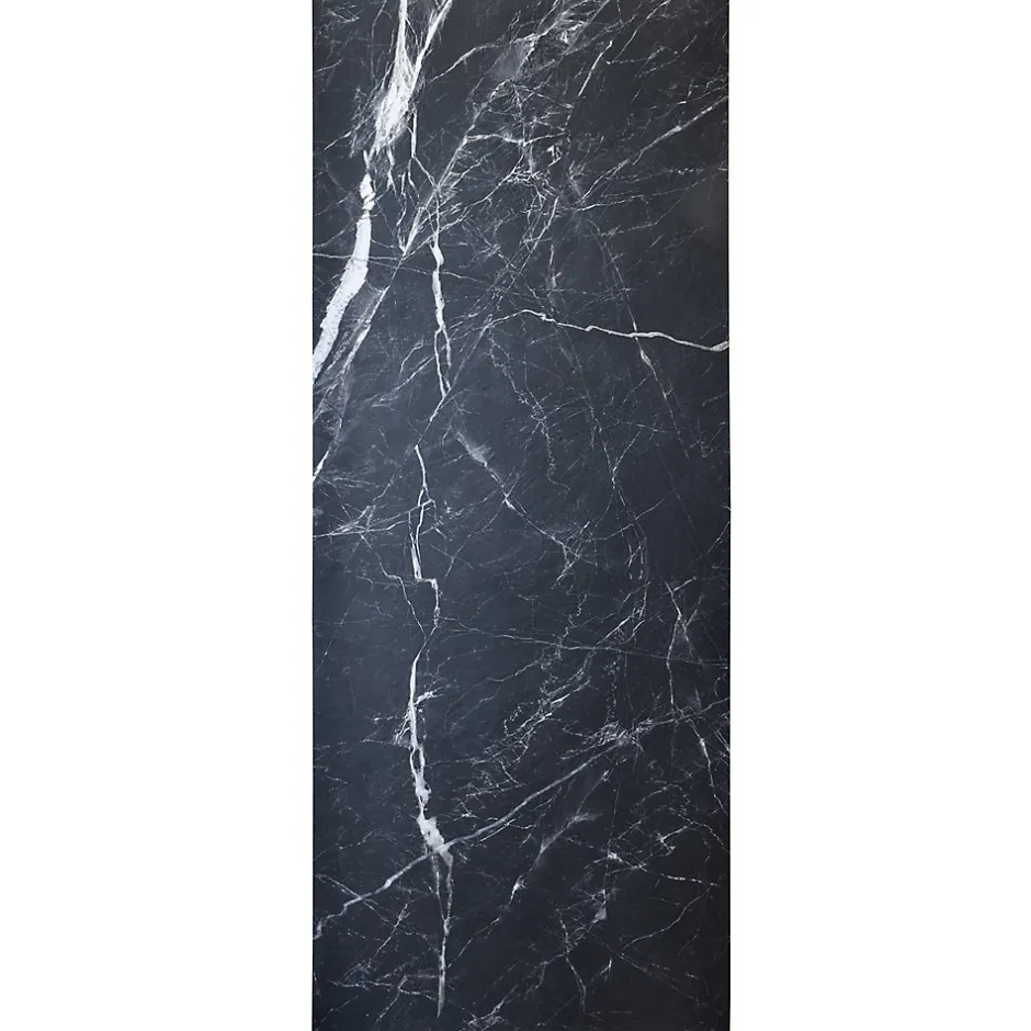 Autres Panneau mural de douche resine effet marbre noir 250x100 cm Natte d'etancheite periferique integree
