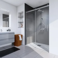 Schulte Panneau mural de salle de bains l.90x255 cm, anthracite, DécoDesign