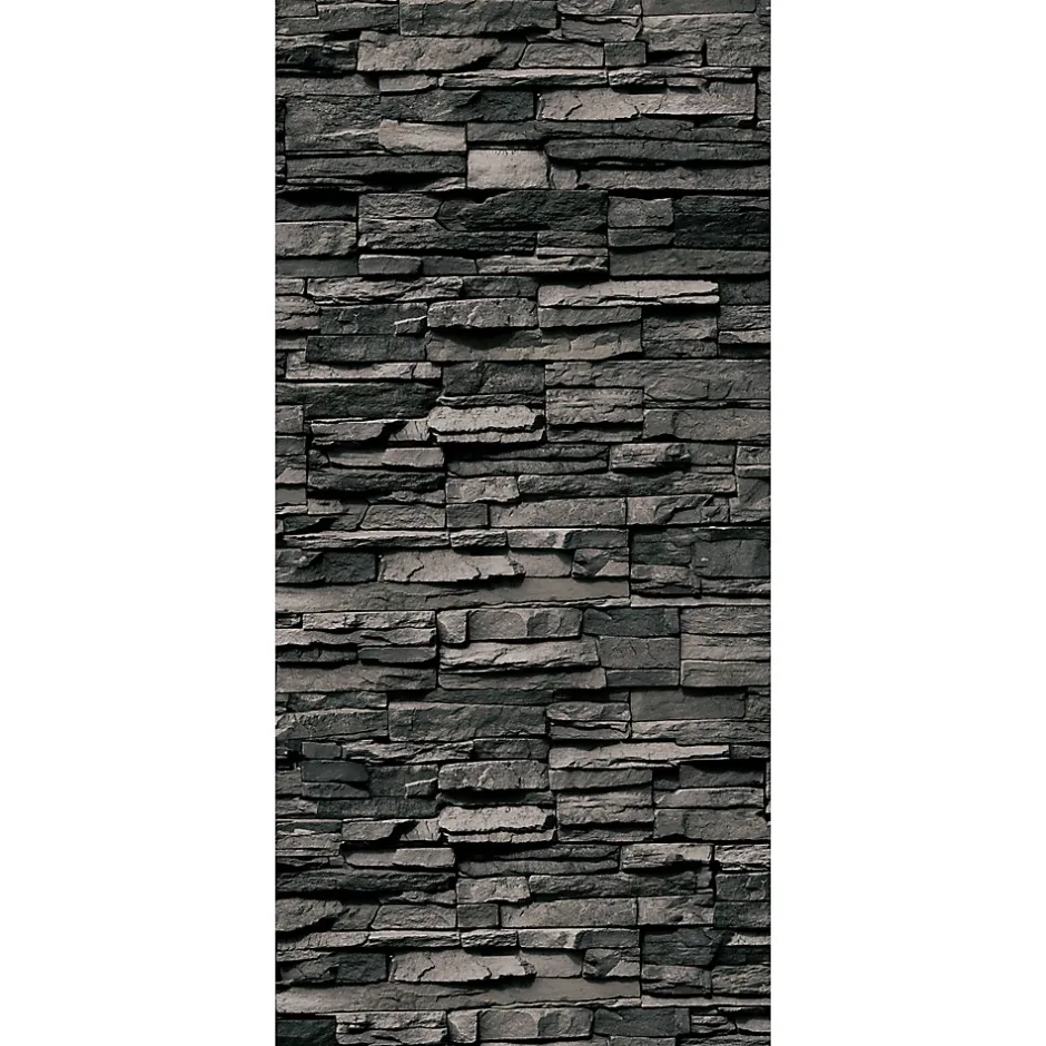 Schulte Panneau mural de salle de bains l.100 x H.210 cm, effet parement pierre gris, DécoDesign