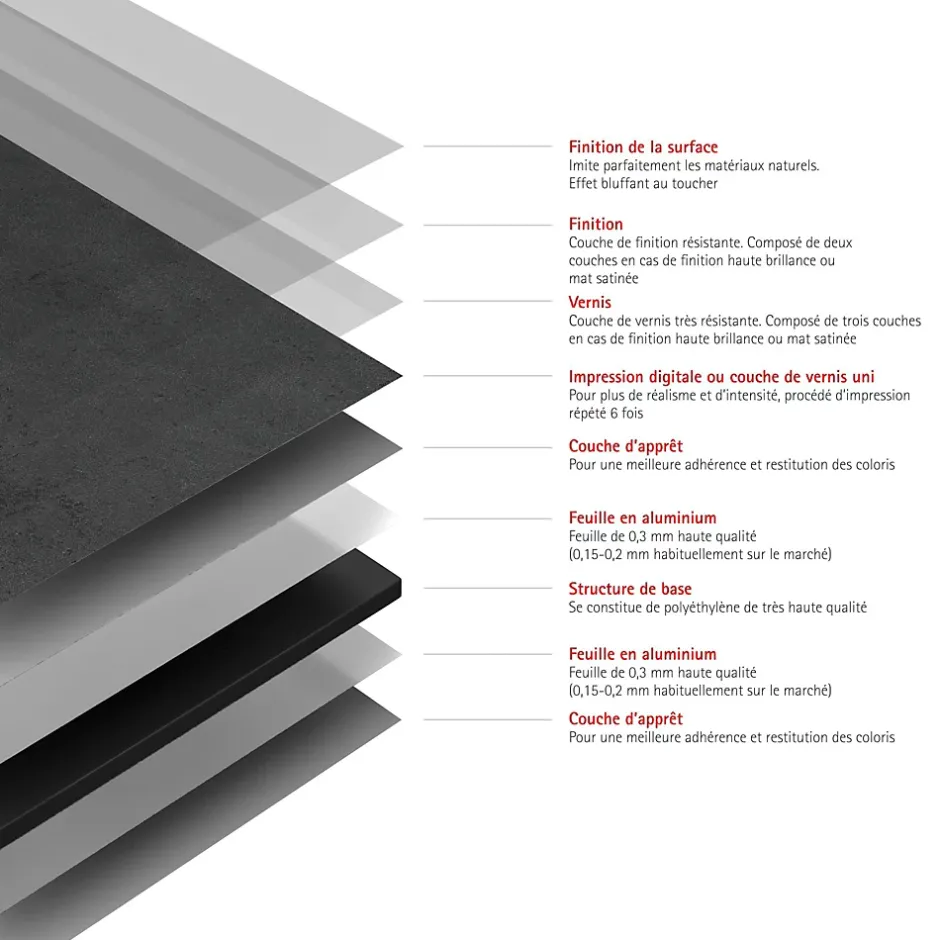 Schulte Panneau mural de salle de bains l.100 x H.255 cm, effet ardoise anthracite mat, Décodesign vendu par 2