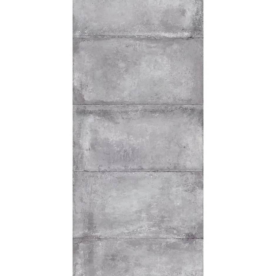 Schulte Panneau mural de salle de bains l.100 x H.210 cm, effet béton gris, DécoDesign