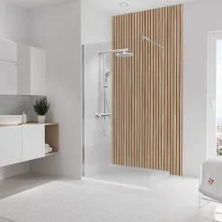 Schulte Panneau mural de salle de bain l.125 x H.255 cm, japandi vertical, DécoDesign* Panneau Mural De Salle De Bains