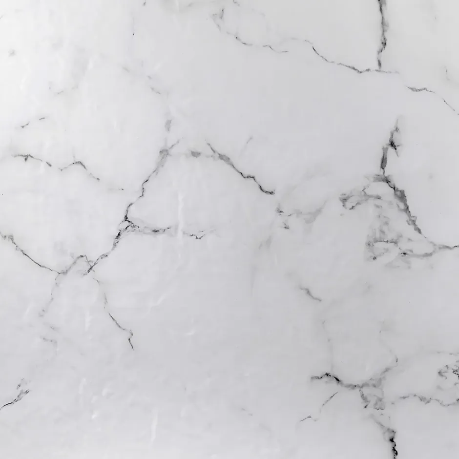 Autres Panneau mural pour salle de bain resine effet marbre blanc 250x120 cm Natte d'etancheite periferique integree