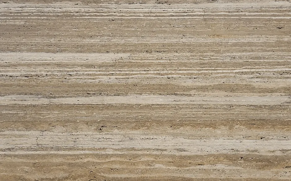 Stone Evolution Panneau 2500x1200x25 mm en véritable Travertin strié sur composite à chants nus* Panneau Mural De Salle De Bains