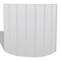Vidaxl Pare baignoire à 7 volets avec porte-serviettes (140x168 cm - Blanc)* Pare-Baignoire