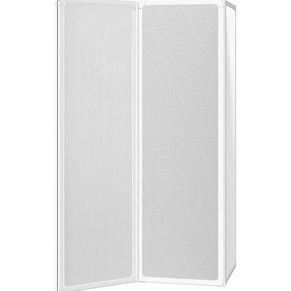 Vidaxl Pare baignoire à 3 volets rétractables (141x132 cm - Blanc)* Pare-Baignoire