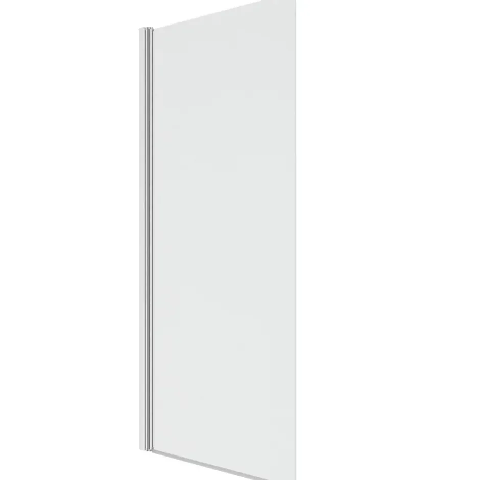 IDMarket Pare baignoire 1 volet 70x120 cm avec profilé en aluminium argenté