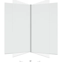 IDMarket Pare baignoire 1 volet 70x120 cm avec profilé en aluminium argenté