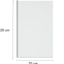 IDMarket Pare baignoire 1 volet 70x120 cm avec profilé en aluminium argenté