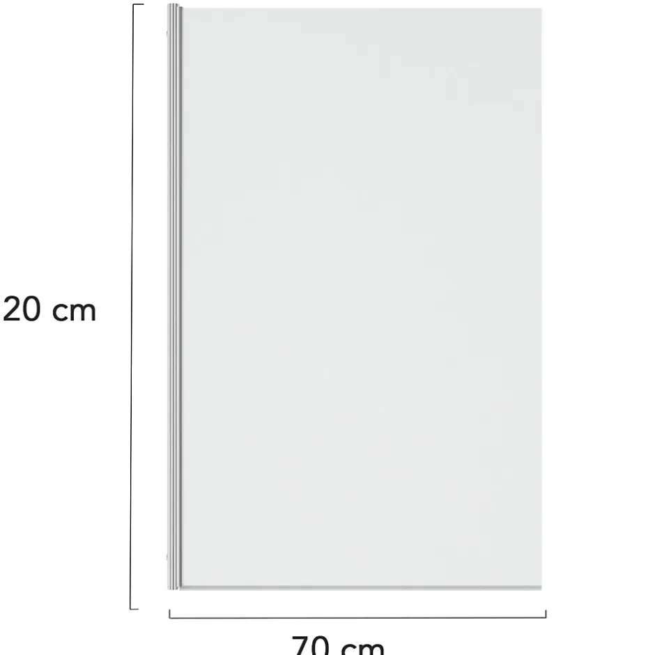 IDMarket Pare baignoire 1 volet 70x120 cm avec profilé en aluminium argenté