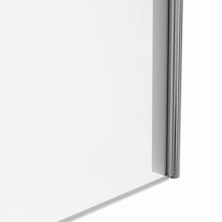 IDMarket Pare baignoire 1 volet 70x120 cm avec profilé en aluminium argenté