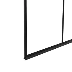 IDMarket Pare baignoire 1 volet 80x140 cm sérigraphié effet verrière avec profilé en aluminium noir