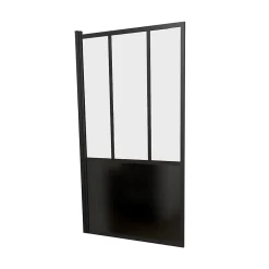 Galedo Pare baignoire Black Indus pivotant noir 130 x 75cm* Pare-Baignoire