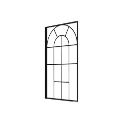 Aurlane Pare Baignoire Déco 75x130 cm - Verre Trempé 4 mm Sérigraphie Verrière - Profilé Noir Mat