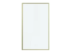 Vente-unique Pare baignoire doré style art déco - 80 x 140 cm - Verre trempé - BRADENTON* Pare-Baignoire
