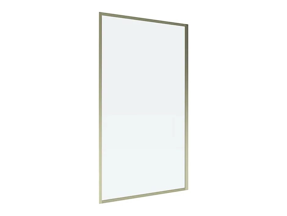 Vente-unique Pare baignoire doré style art déco - 80 x 140 cm - Verre trempé - BRADENTON* Pare-Baignoire