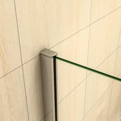 AICA Sanitaire Pare baignoire fixe 1 volet chrome - L.70 x H.130 cm en 5mm verre anticalcaire