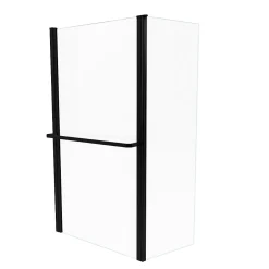 Galedo Pare baignoire Ibiza volet pivotant noir 130 x 105cm
