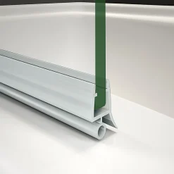 AICA Sanitaire Pare baignoire L.100 x H.140cm pivotant à 180 avec porte-serviette - 5mm verre sécurit - Installation réversible* Pare-Baignoire