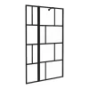 Vente-unique Pare baignoire noir mat au style industriel avec volet pivotant - 100 x 140 cm - OBELINI* Pare-Baignoire