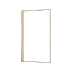 Galedo Pare baignoire pivotant l.80 x H.140 cm profilés effet bois, Art Déco