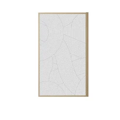 Aurlane Pare baignoire pivotant 140x80 cm HINATA - style Japandi courbes douces Cadre effet bois - Verre 5mm