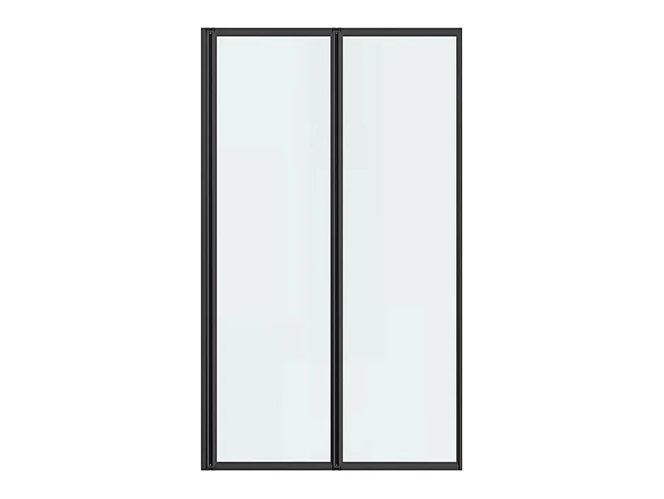 Vente-unique Pare baignoire pliant en métal style atelier - Noir mat - 80 x 140 cm - DISTRICT* Pare-Baignoire