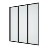 Vente-unique Pare baignoire pliant en métal style atelier - Noir mat - 120 x 140 cm - DISTRICT* Pare-Baignoire