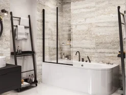 Azura Home Design Pare baignoire PRIME- 2 volets 90 x 140 cm* Pare-Baignoire