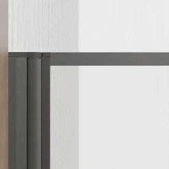 Aurlane Pare Baignoire Rabattable 75x130 cm - Aluminium Gun Metal et Verre Trempé 4 mm* Pare-Baignoire