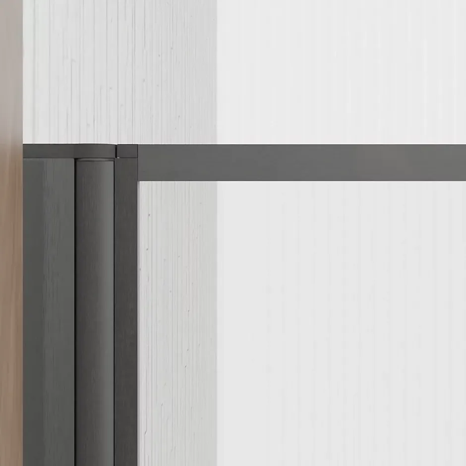 Aurlane Pare Baignoire Rabattable 75x130 cm - Aluminium Gun Metal et Verre Trempé 4 mm* Pare-Baignoire