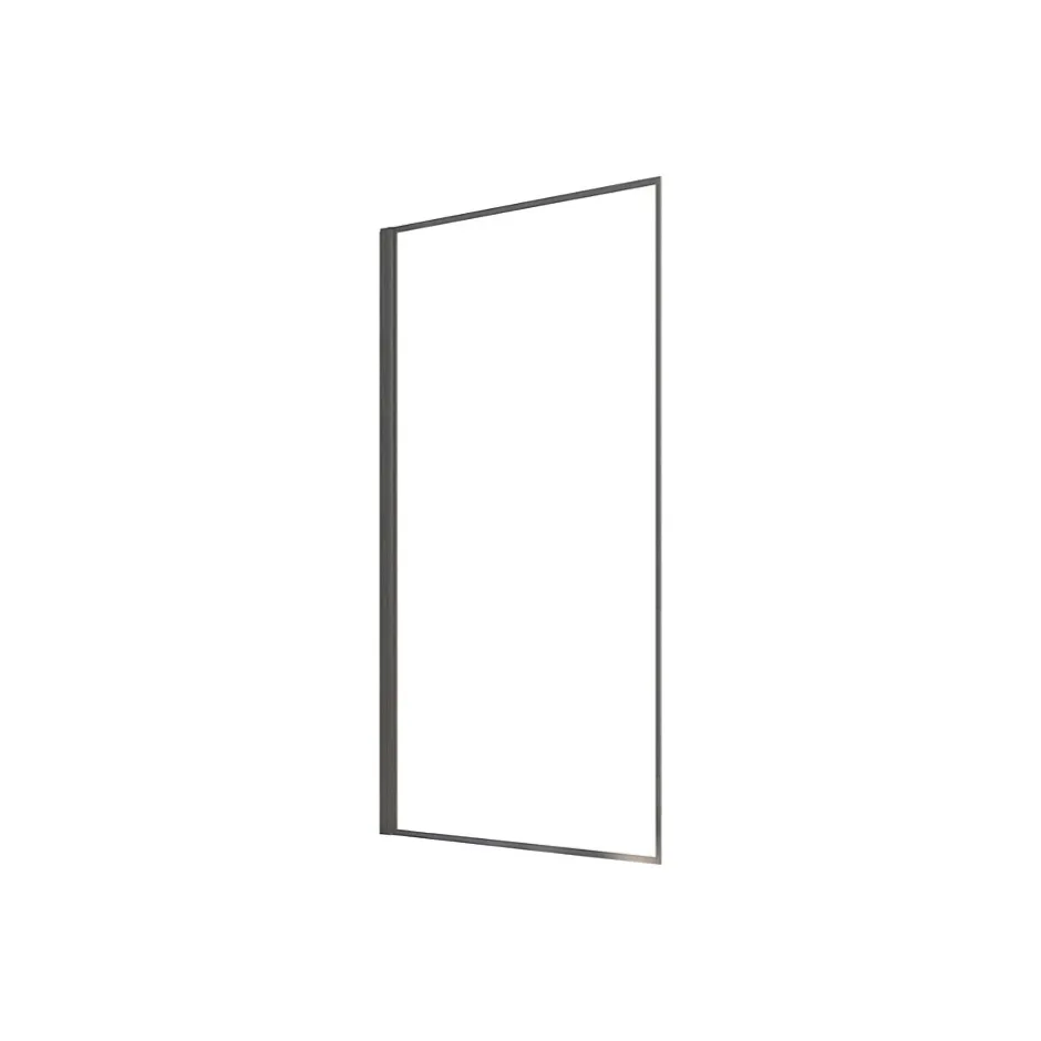 Aurlane Pare Baignoire Rabattable 75x130 cm - Aluminium Gun Metal et Verre Trempé 4 mm* Pare-Baignoire