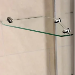AICA Sanitaire pare baignoire 120x140cm paravent pivotant avec porte-serviette en inox et 2 étagères,5mm verre de sécurit,facile à pose* Pare-Baignoire