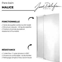 Jacob Delafon Pare bain pour baignoire Malice