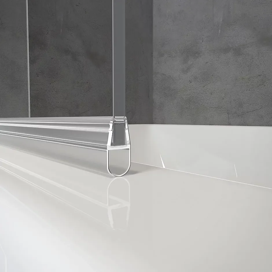 Schulte Pare-baignoire 1 volet pivotant 80 x 140 cm, verre transparent anticalcaire, profilé chrome, Capri* Pare-Baignoire