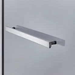 GoodHome Pare-baignoire 1 volet verre gris fumé anticalcaire Nubia H. 150 x l. 95 cm* Pare-Baignoire