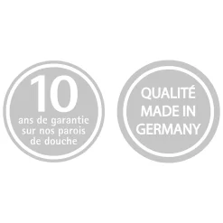 Schulte Pare-baignoire 2 volets, 112 x 140 cm, verre transparent 5 mm, profilé noir, Liane* Pare-Baignoire