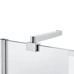 GoodHome Pare-baignoire 2 volets verre transparent profilé finition poli Calera H. 140 x l. 104 cm* Pare-Baignoire